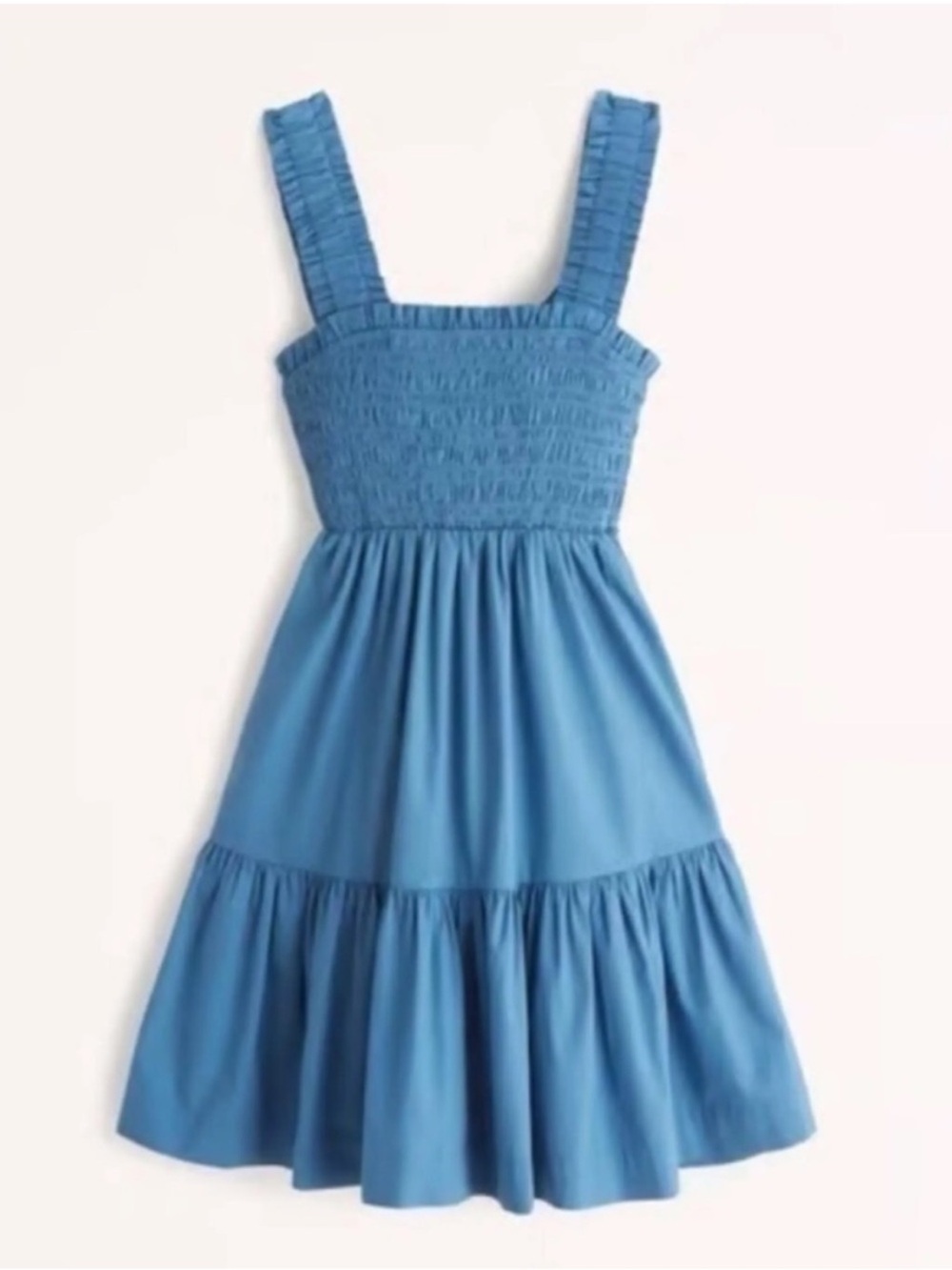 Abercrombie & Fitch Smocked Tiered Mini Dress Ruffle Straps- Small Petite